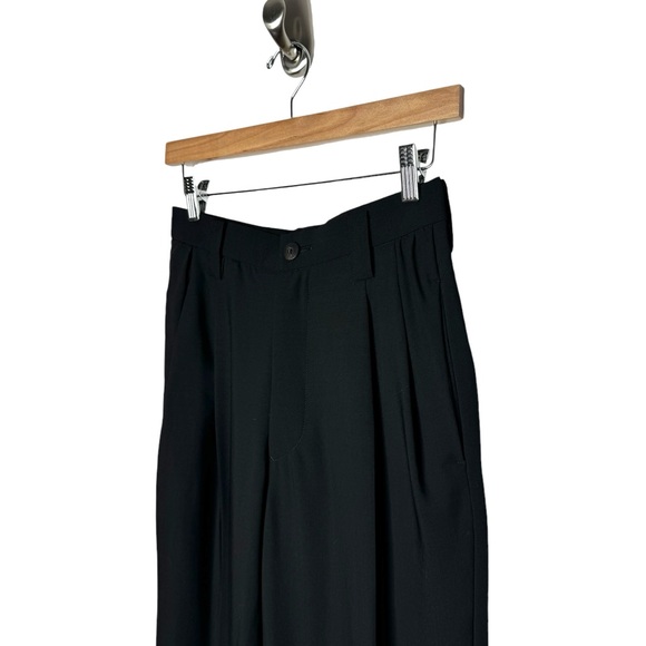 Issey Miyaki | Vintage High Waist Pleated Trousers Wool/Cupro Black Medium - Picture 4 of 10